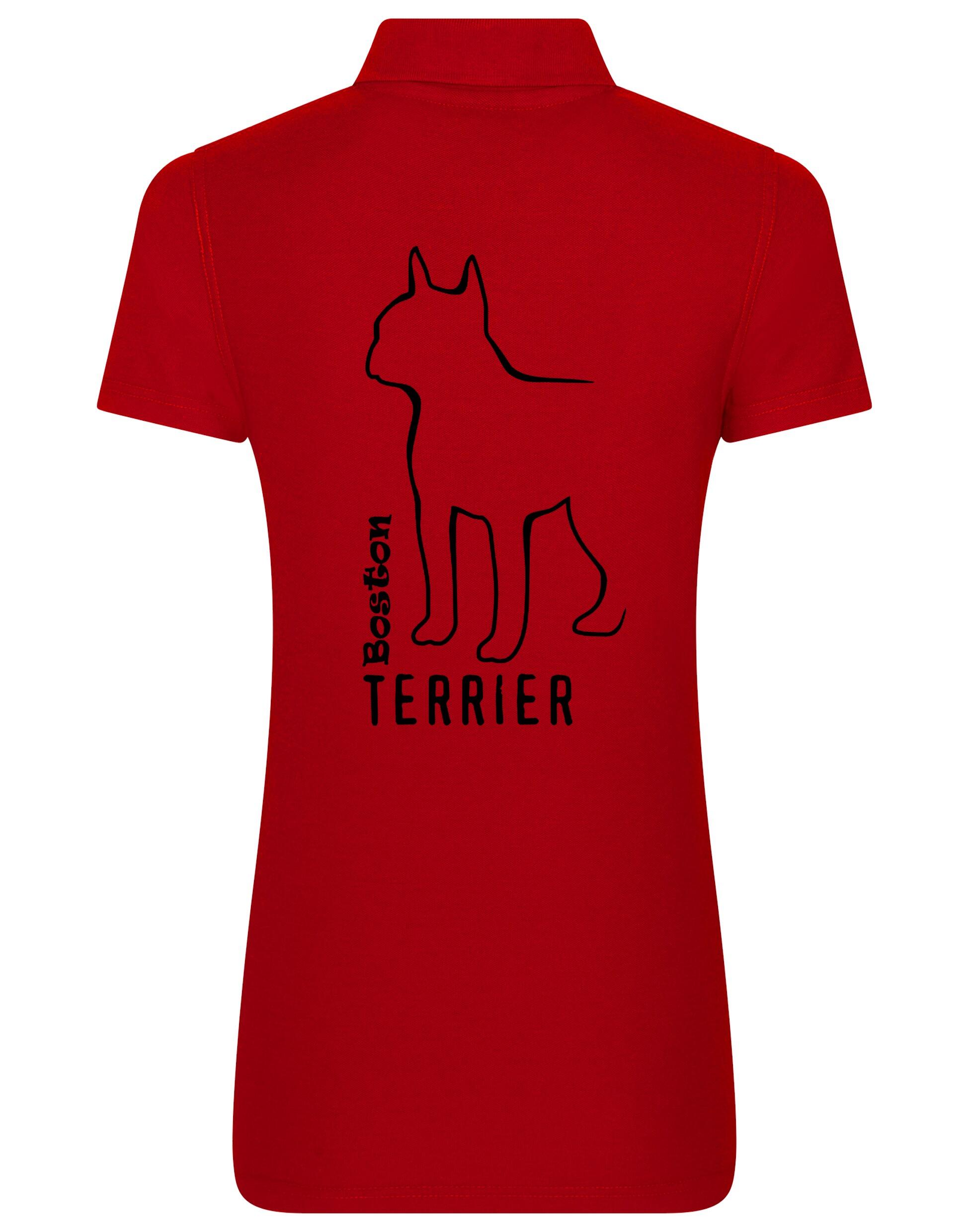 Women’s Cotton Polo with Boston Terrier Dog Breed Design – A Must-Have for Boston Terrier Enthusiasts