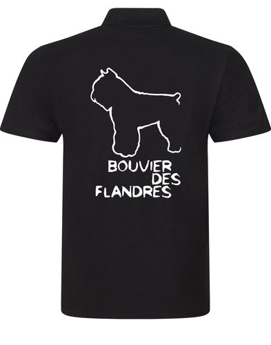 Unisex Cotton Polo with Bouvier Des Flandres Dog Breed Design – Comfort for Every Bouvier Lover