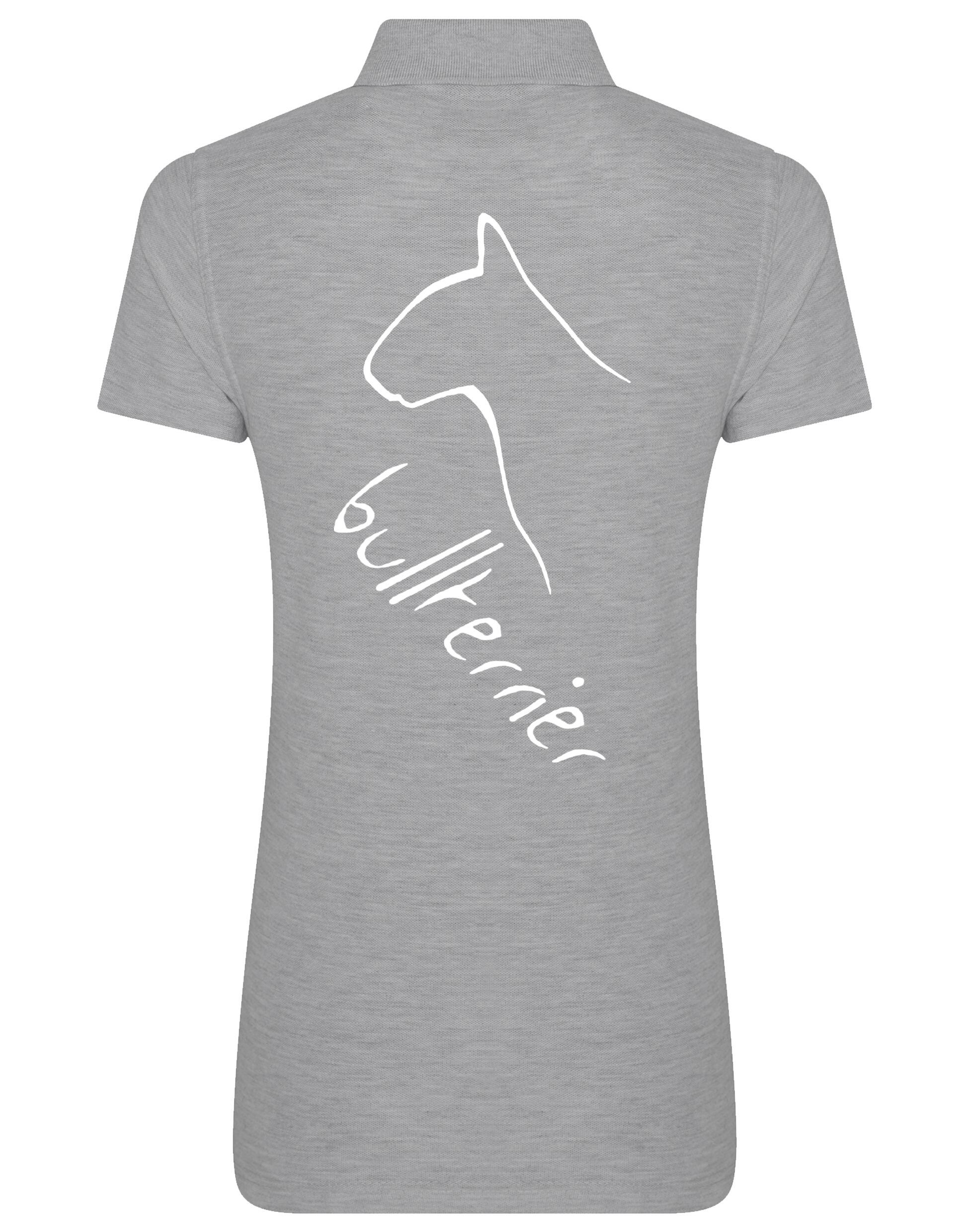 Women’s Cotton Polo with Bullterrier Dog Breed Design – A Must-Have for Bullterrier Enthusiasts