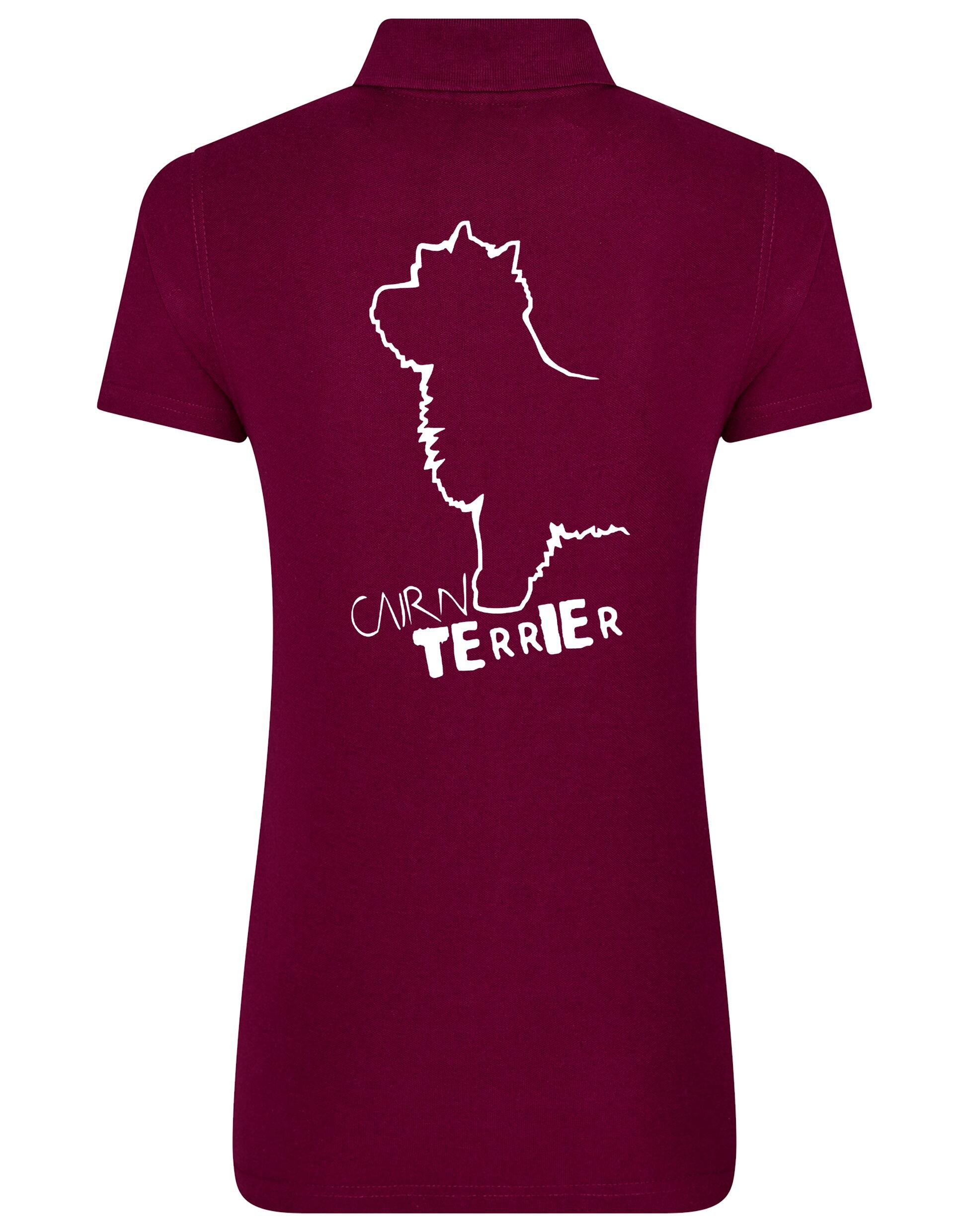Women’s Cotton Polo with Cairn Terrier Dog Breed Design – A Must-Have for Cairn Terrier Enthusiasts