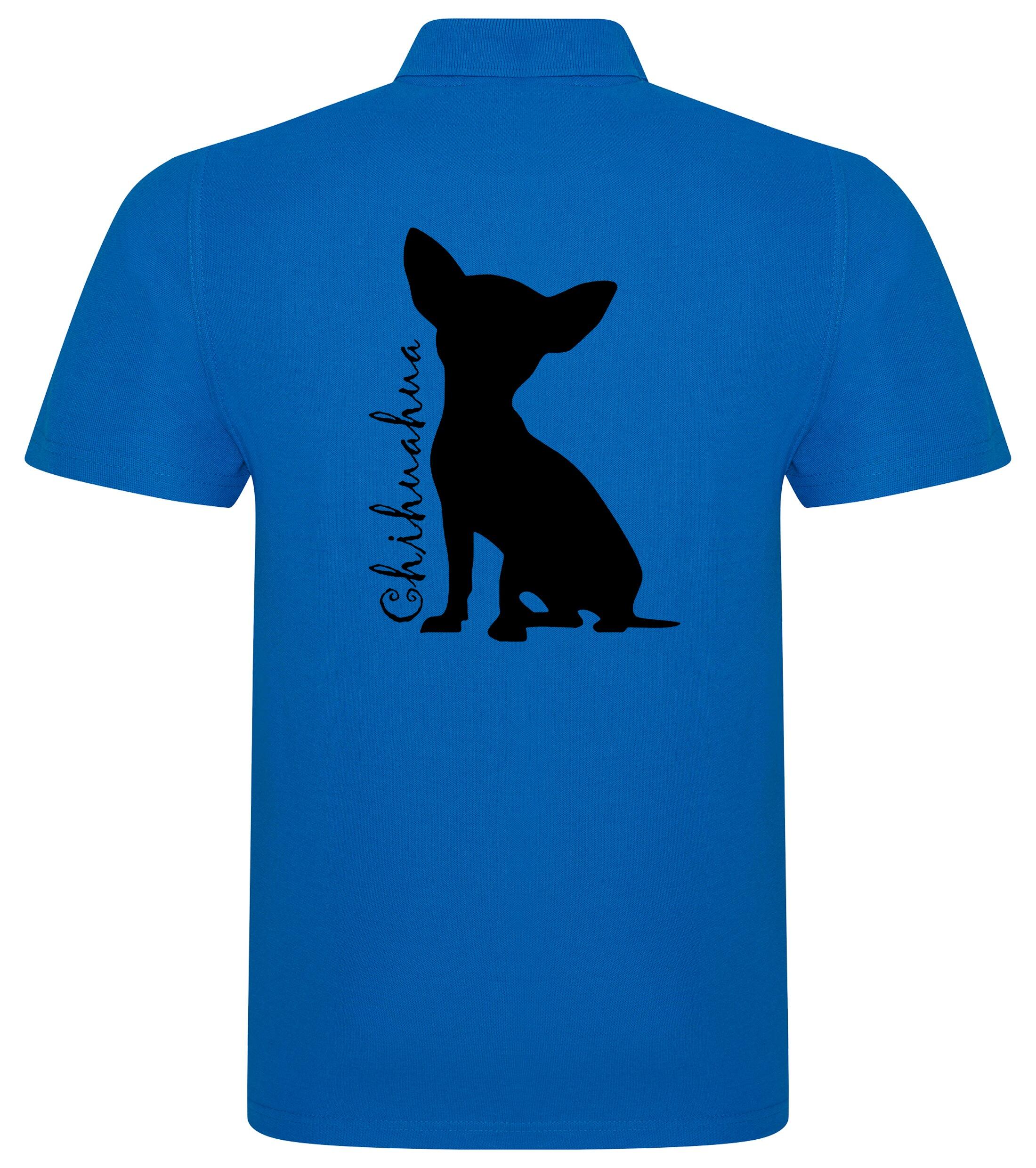Unisex Cotton Polo with Chihuahua Silhouette Design – Style & Comfort for Chihuahua Lovers