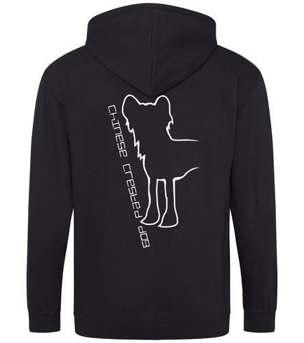 Chinese Crested Dog Breed Design Zipped Hoodie – Warmth, Style, and Breed Pride