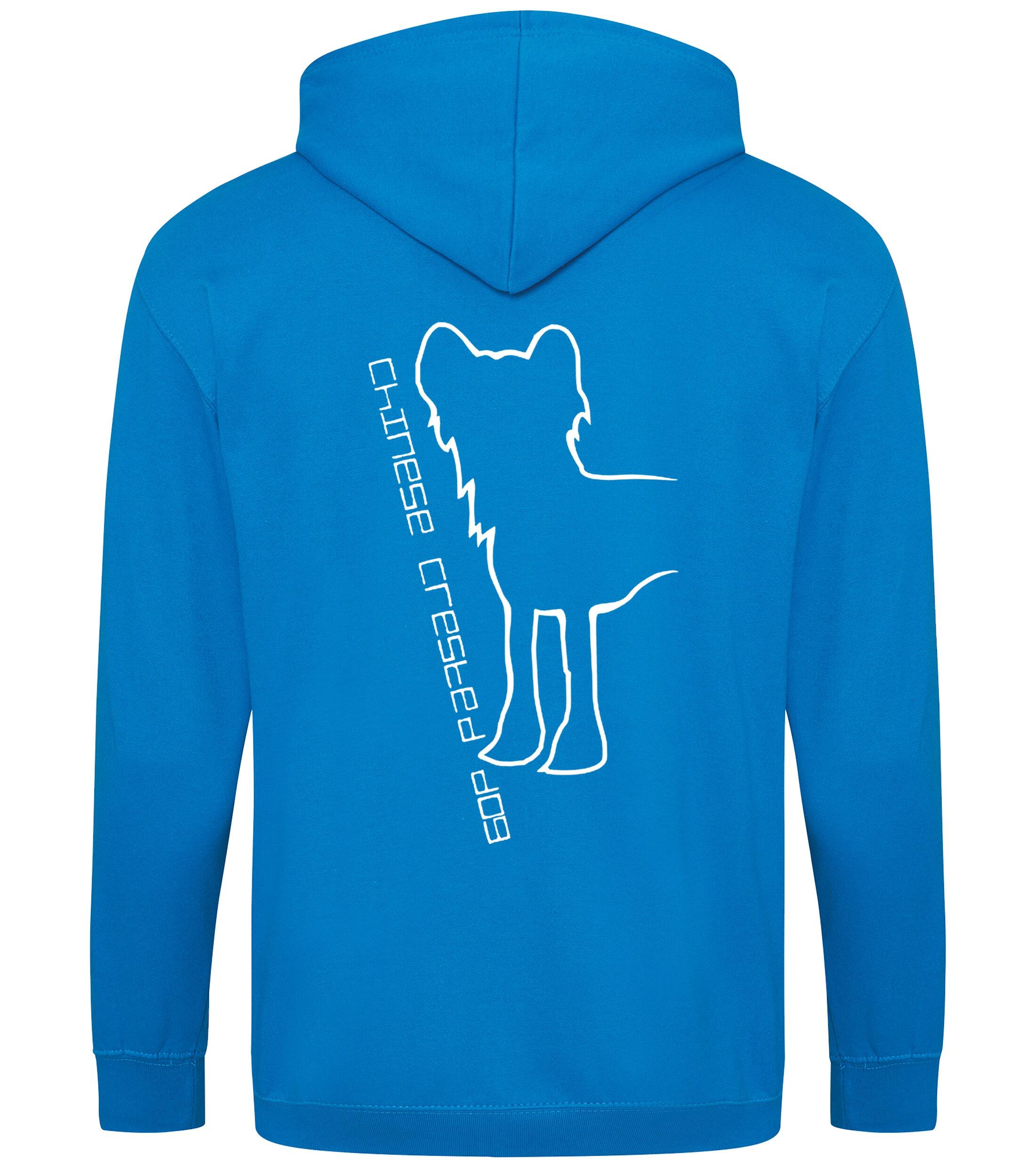 Chinese Crested Dog Breed Design Zipped Hoodie – Warmth, Style, and Breed Pride