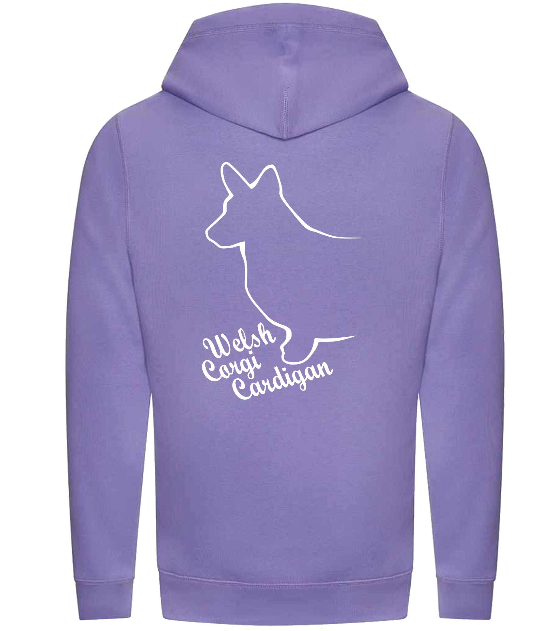 Unisex Crossneck Pullover Hoodie with Corgi Cardigan (Welsh) Dog Breed Design