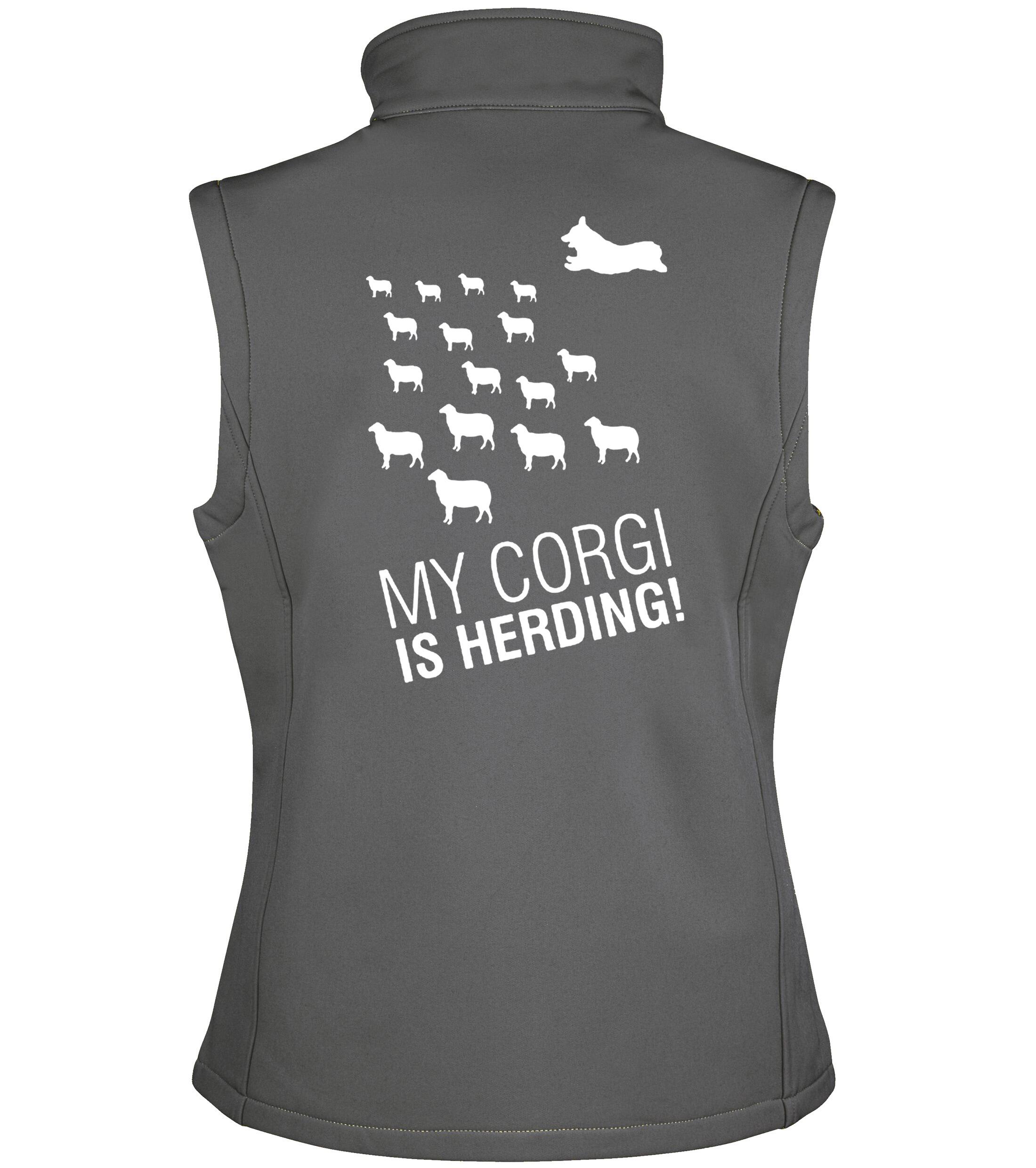 Women’s Softshell Jacket with Corgi Herding Dog Breed Design – Elegance for Corgi Herding Enthusiasts
