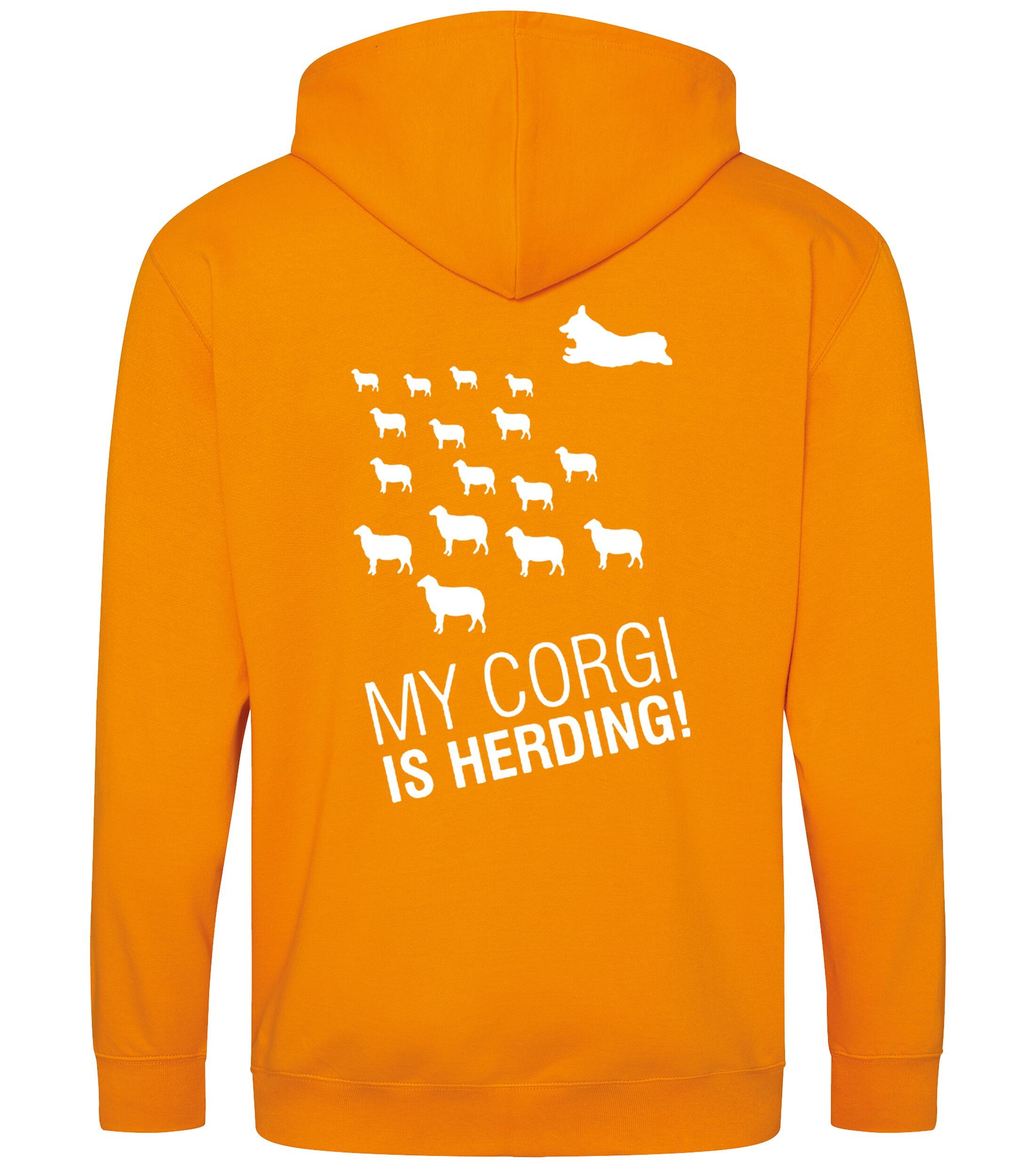 Zipped Hoodie with Corgi Herding Dog Breed Design – Stylish Comfort for Corgi Herding Enthusiasts