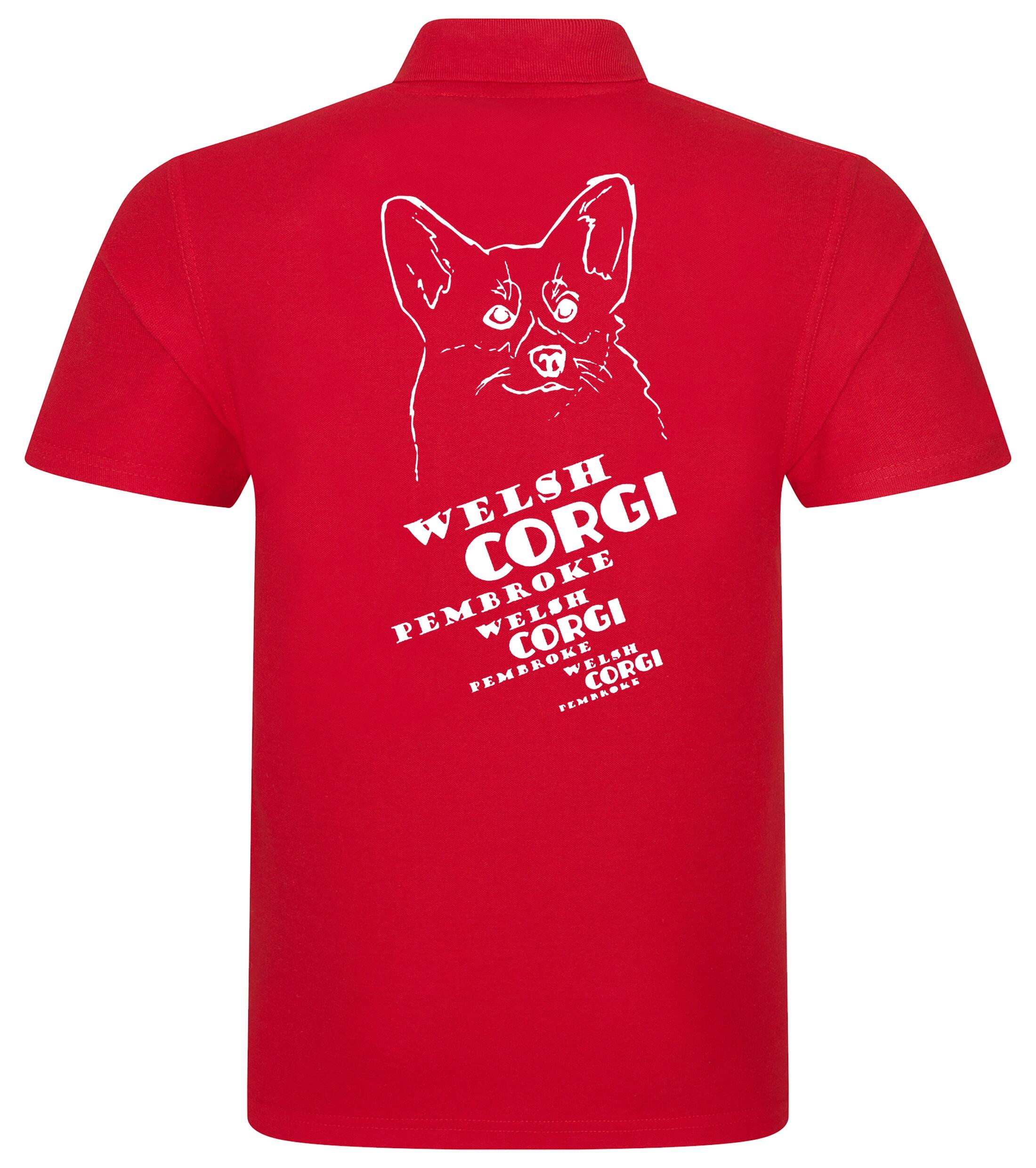 Unisex Cotton Polo with Corgi Pembroke (Face) Dog Breed Design – Versatile Style for Corgi Lovers