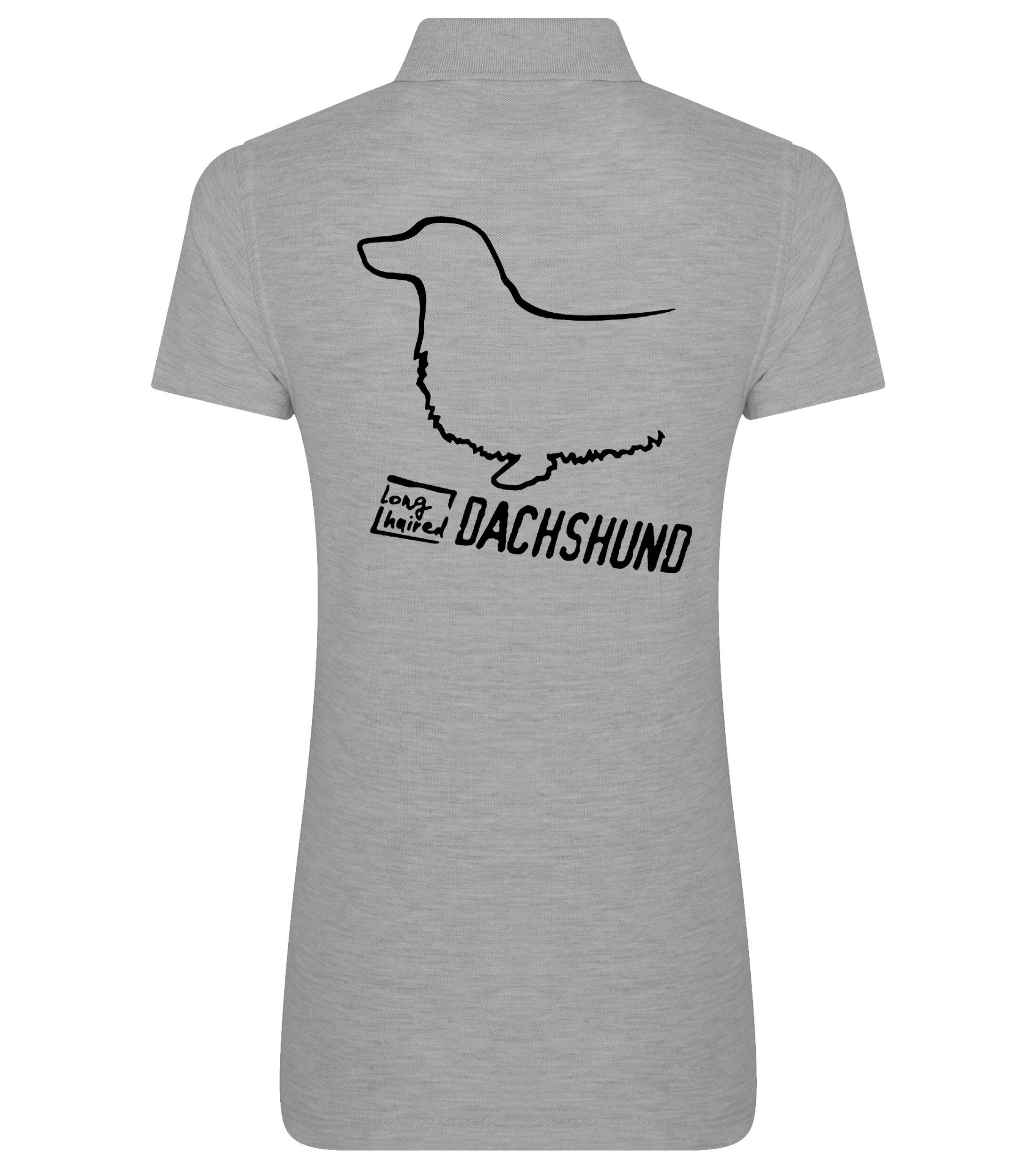 Dachshund (Longhaired) Dog Breed Design Women’s Cotton Polo – Elegance for Dachshund Lovers