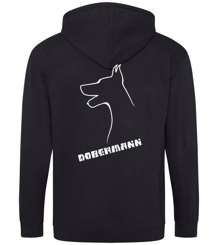 Dobermann (Head) Zipped Hoodie – Comfort, Style, and Dobermann Pride
