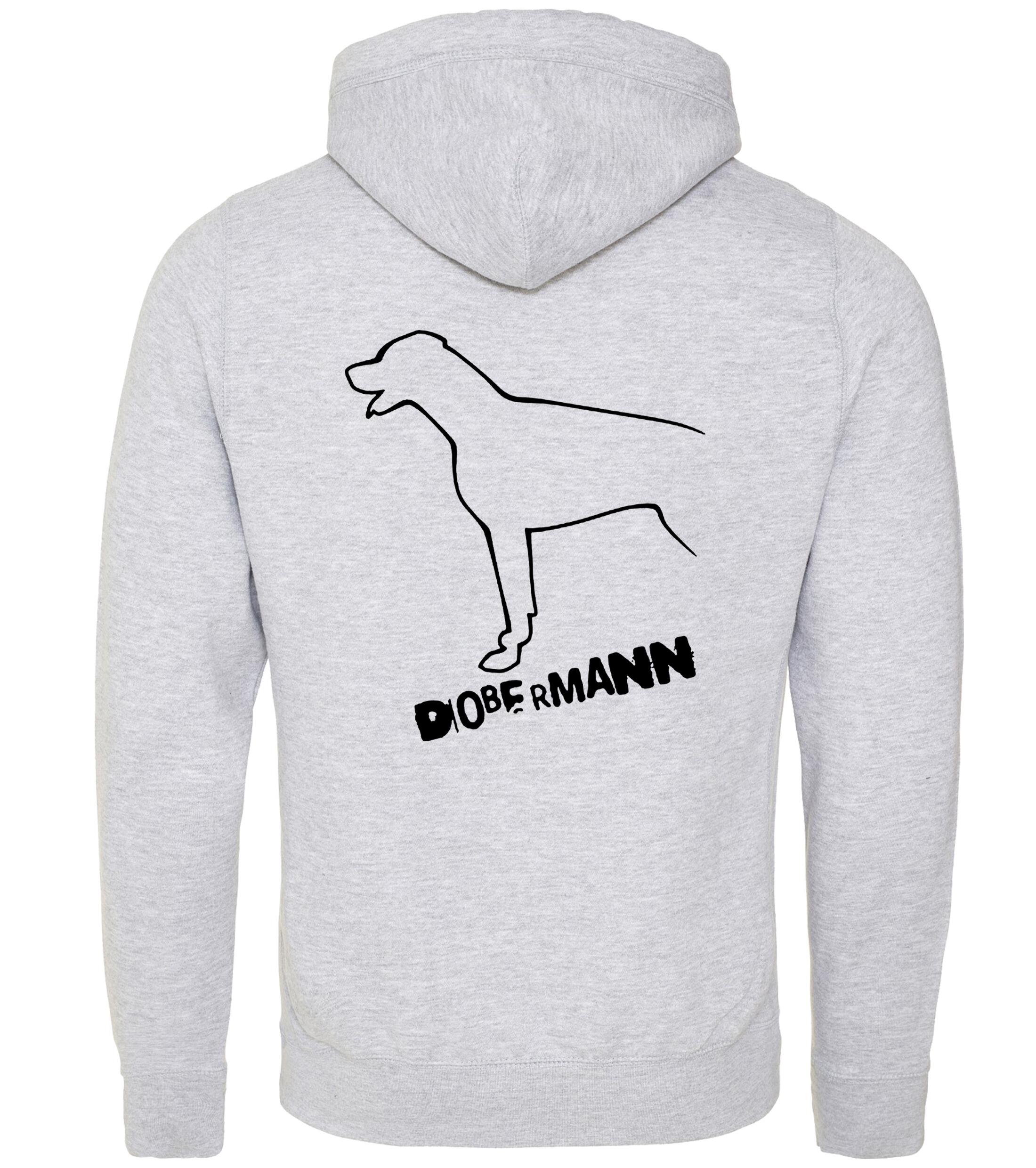 Dobermann (Outline) Unisex Crossneck Pullover Hoodie – Style & Dobermann Pride
