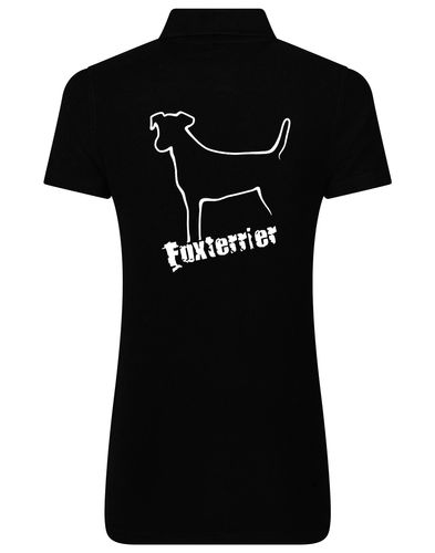 Women’s Cotton Polo with Fox Terrier Design – Stylish Apparel for Terrier Lovers