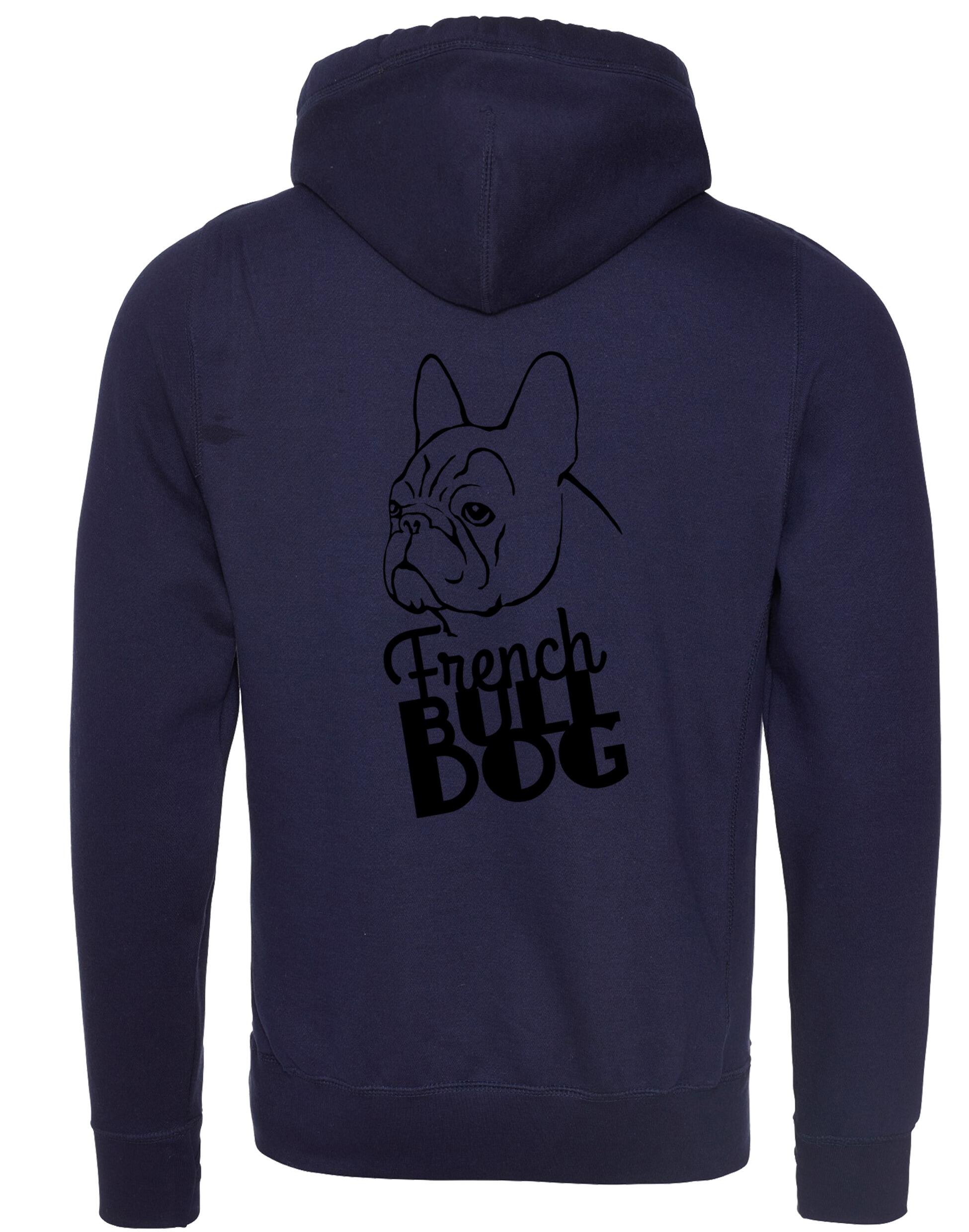 French Bulldog (Head) Unisex Crossneck Pullover Hoodie – A Must-Have for Bulldog Fans