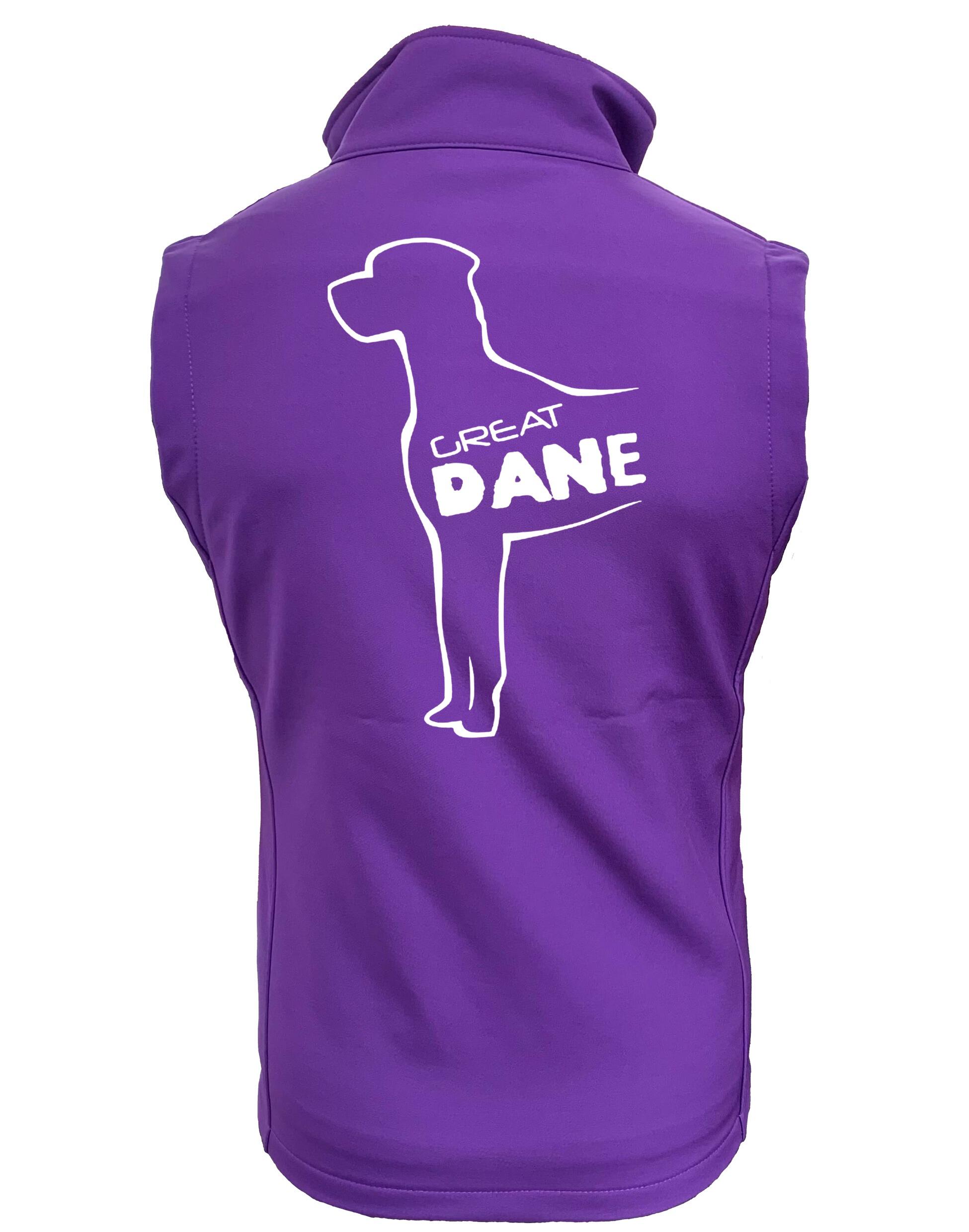 Women’s tailored softshell jacket featuring exclusive Great Dane artwork, crafted from water-resistant fabric with a soft fleece lining for warmth and style.