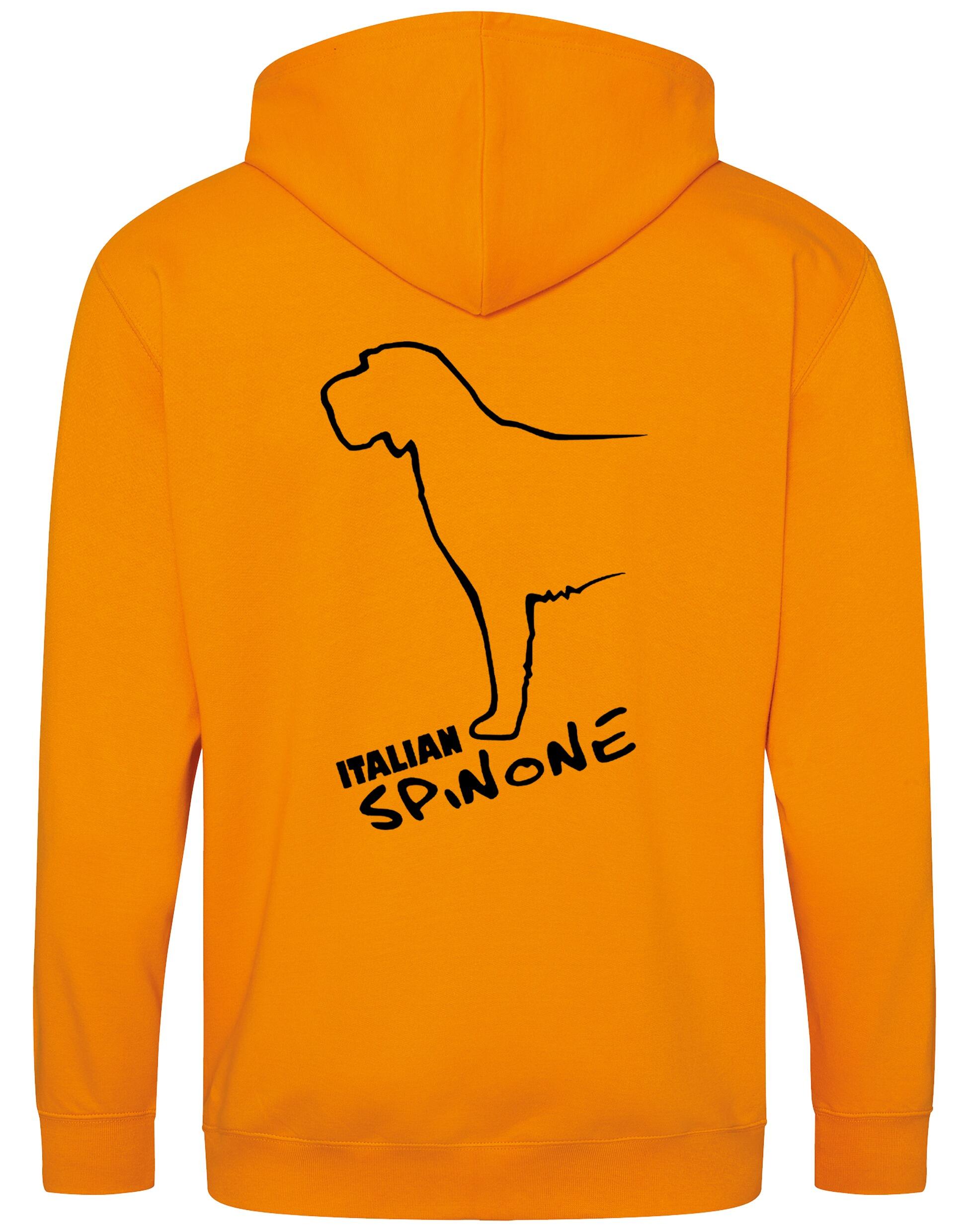 Italian Spinone zipped hoodie featuring exclusive breed artwork, personalization options, and practical details like a full-zip closure and cozy pockets.