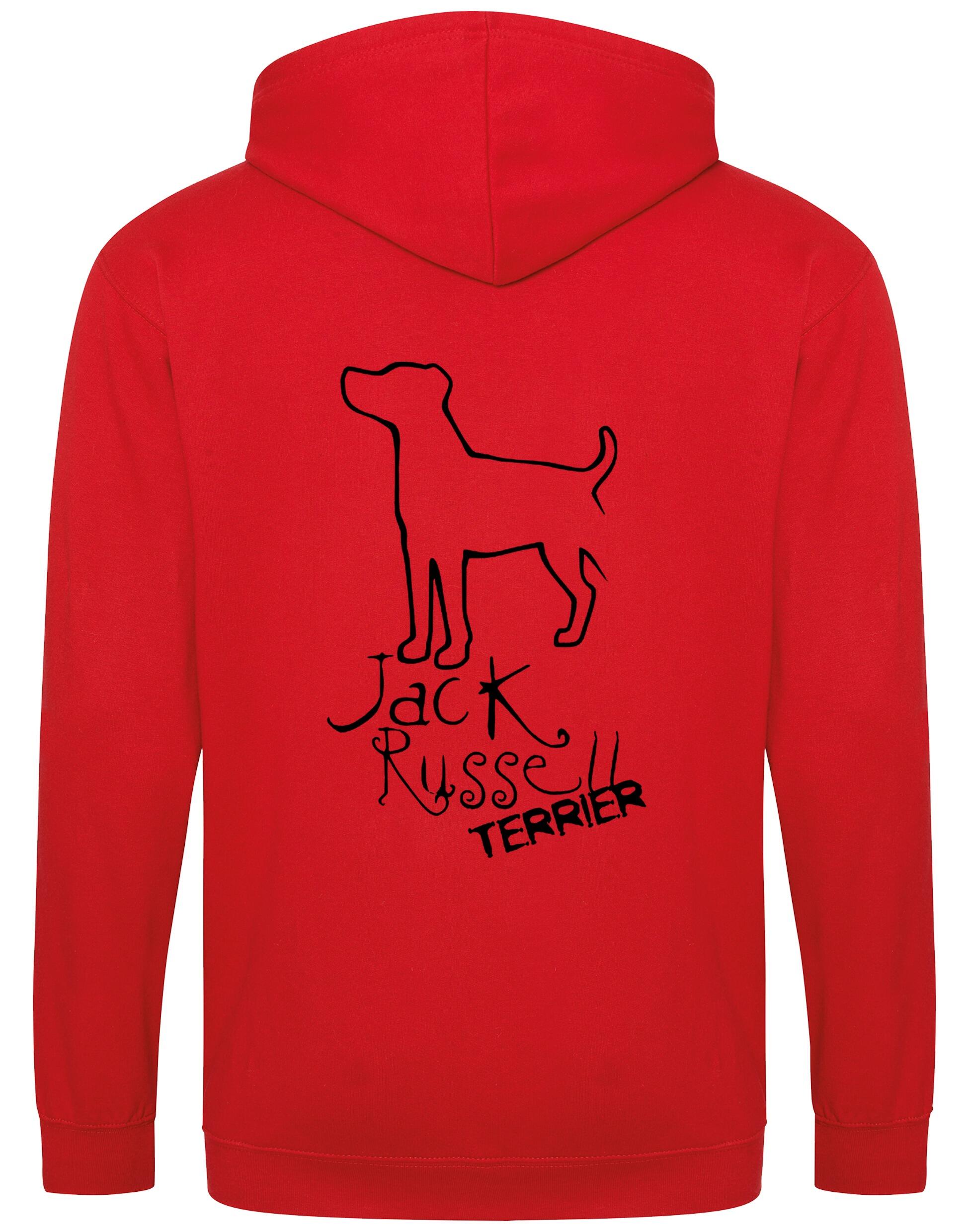 Jack Russell Terrier Zipped Hoodie with exclusive breed artwork, customizable options, and a practical full-zip design for style and comfort.