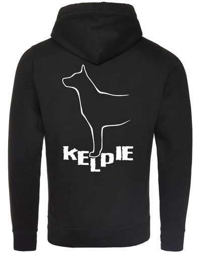 Kelpi Crossneck Pullover Hoodie with exclusive breed-inspired artwork, modern design, and cozy brushed fleece fabric for comfort and style.