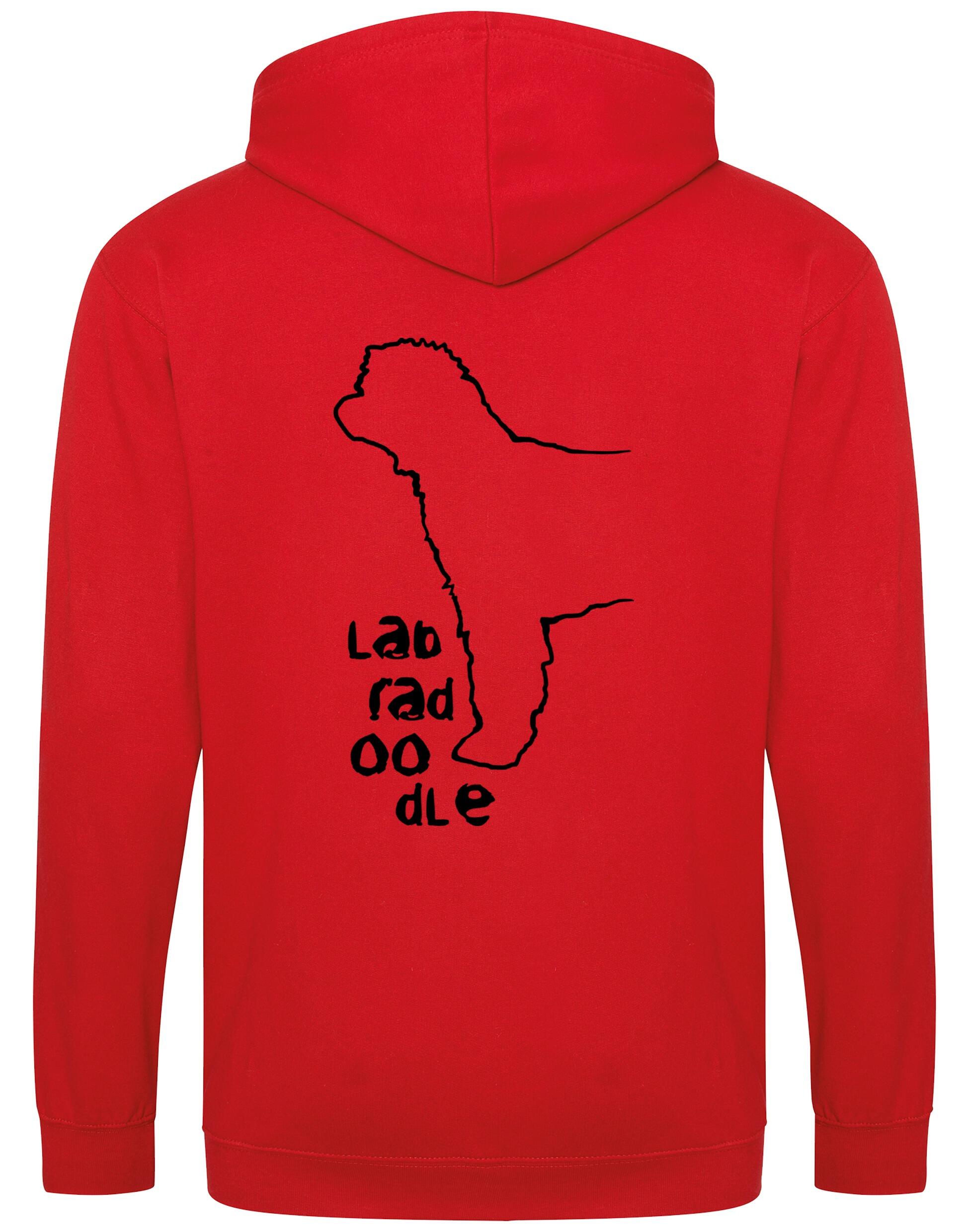 Labradoodle Zipped Hoodie with exclusive breed artwork, personalization options, and practical features for comfort and style.