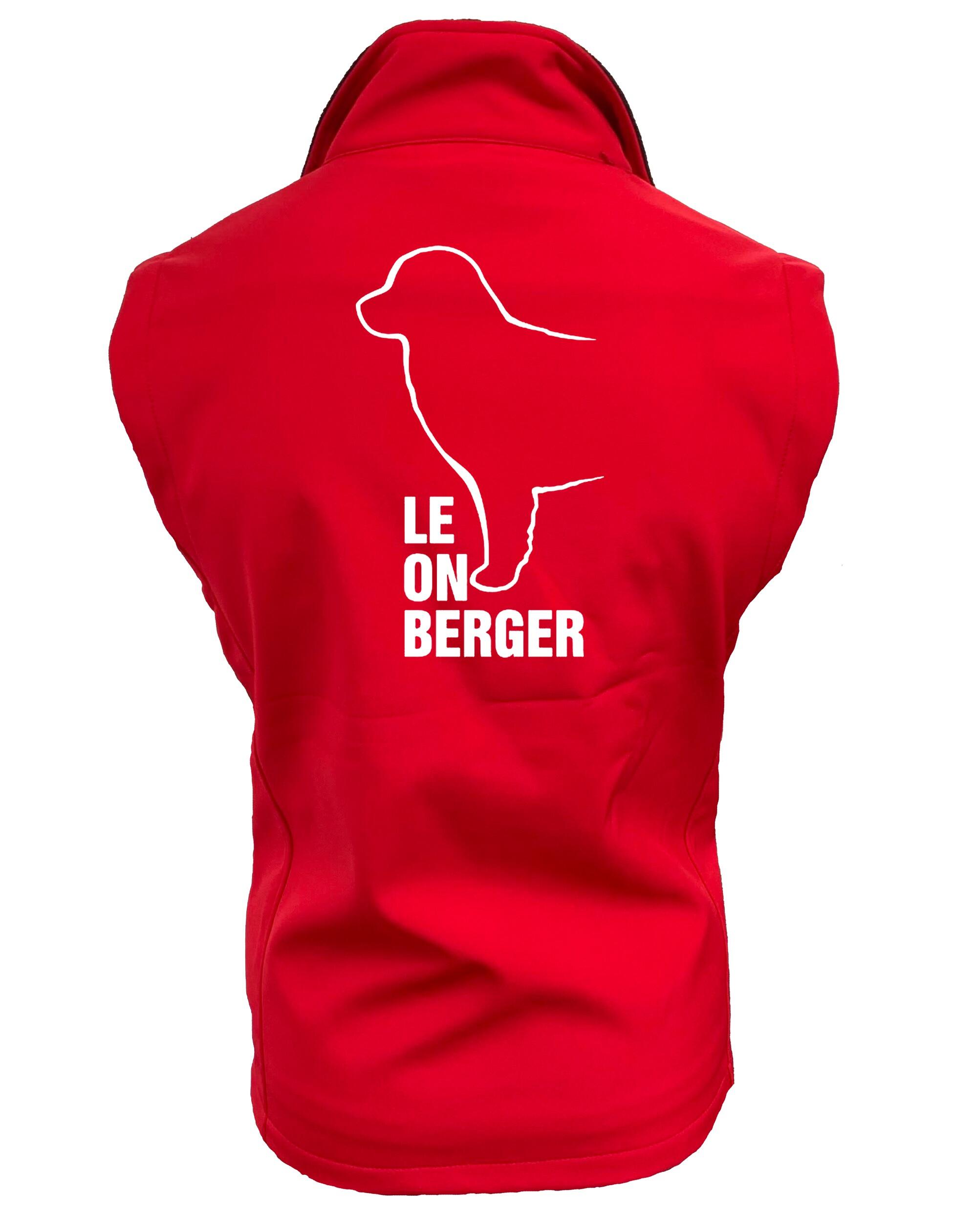 Women’s softshell jacket featuring an exclusive Leonberger design with water-resistant fabric and fleece lining.