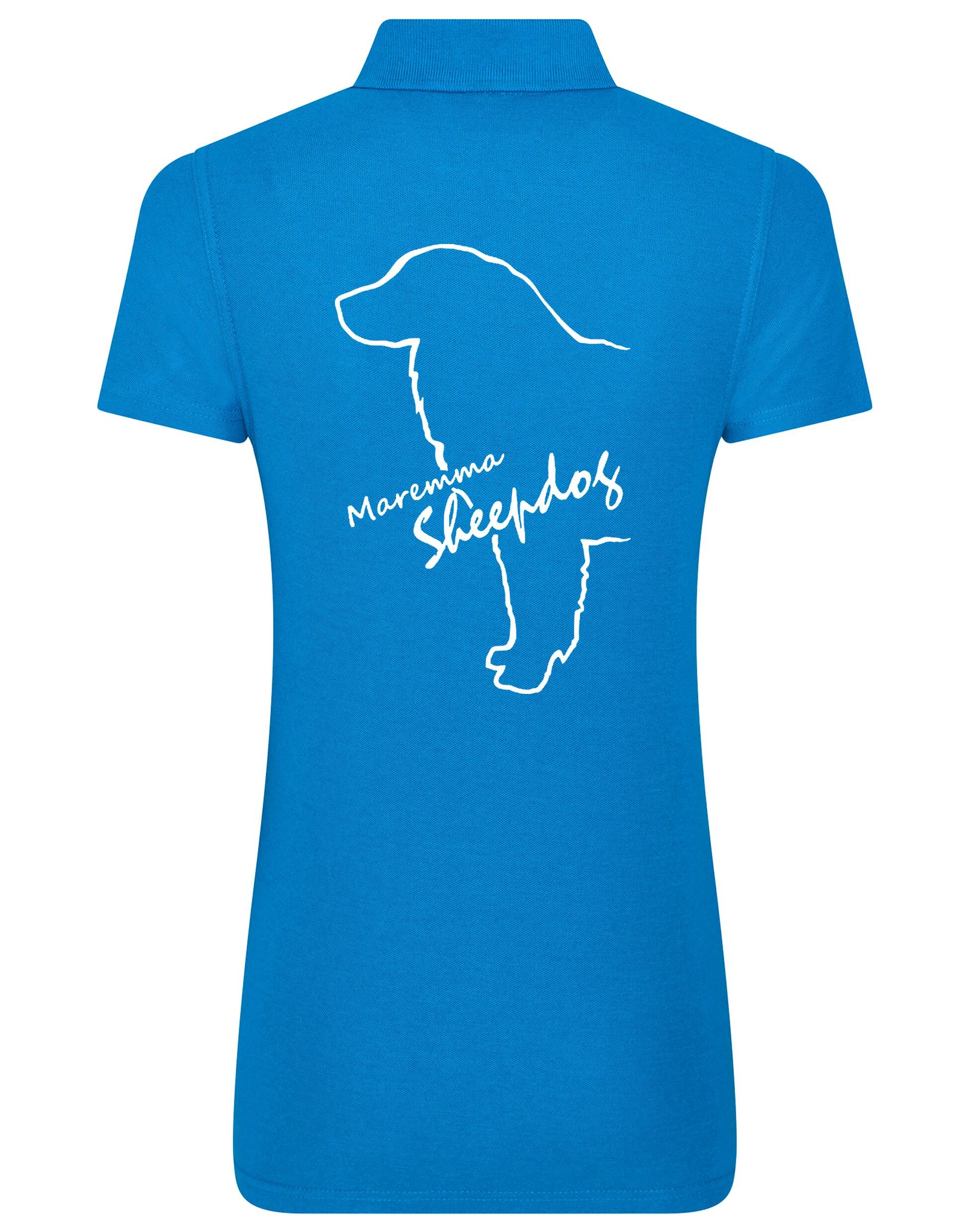 Maremma Sheepdog Women's Cotton Polo with exclusive breed design, soft cotton fabric, and flattering feminine fit.