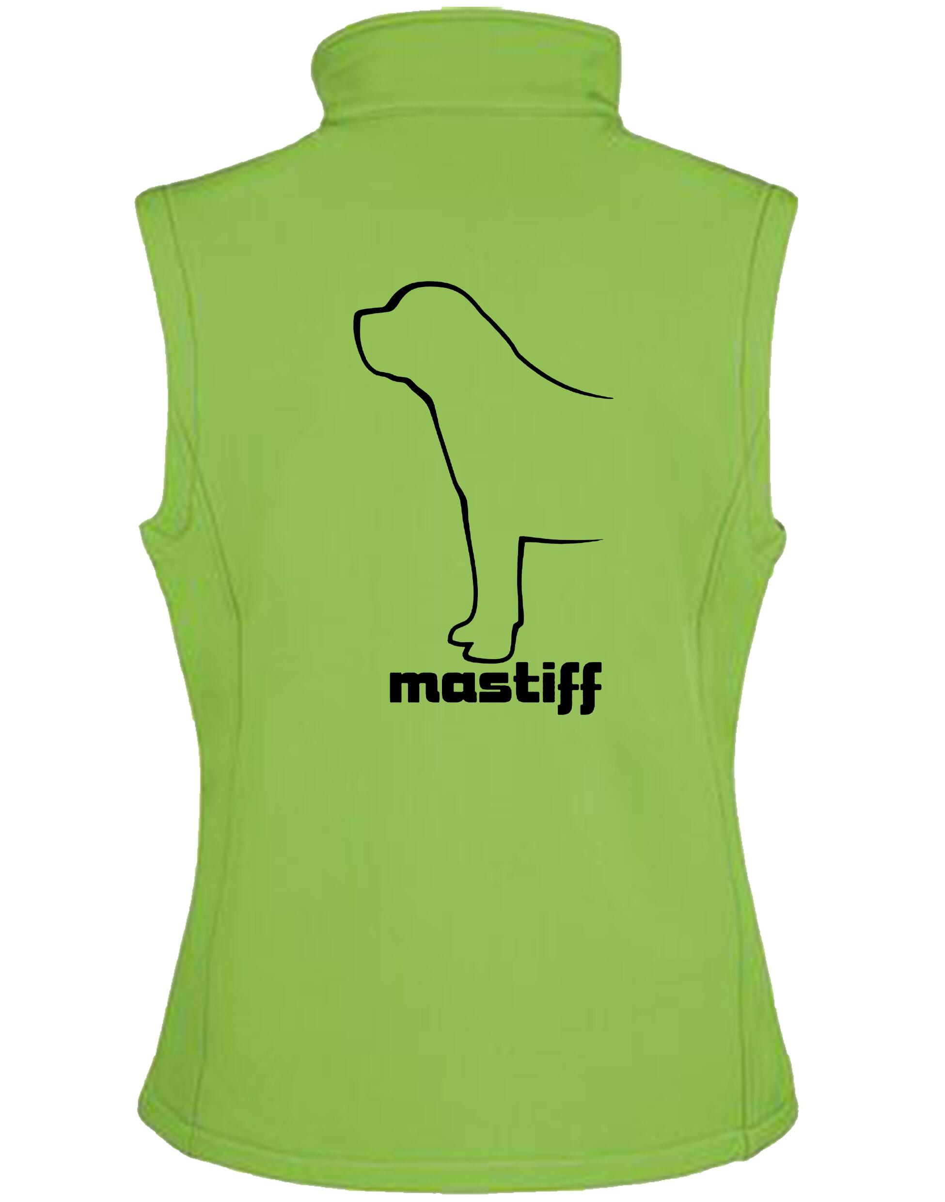 Mastiff Women’s Softshell Jacket with exclusive breed design, water-resistant fabric, and fleece lining for warmth and comfort.
