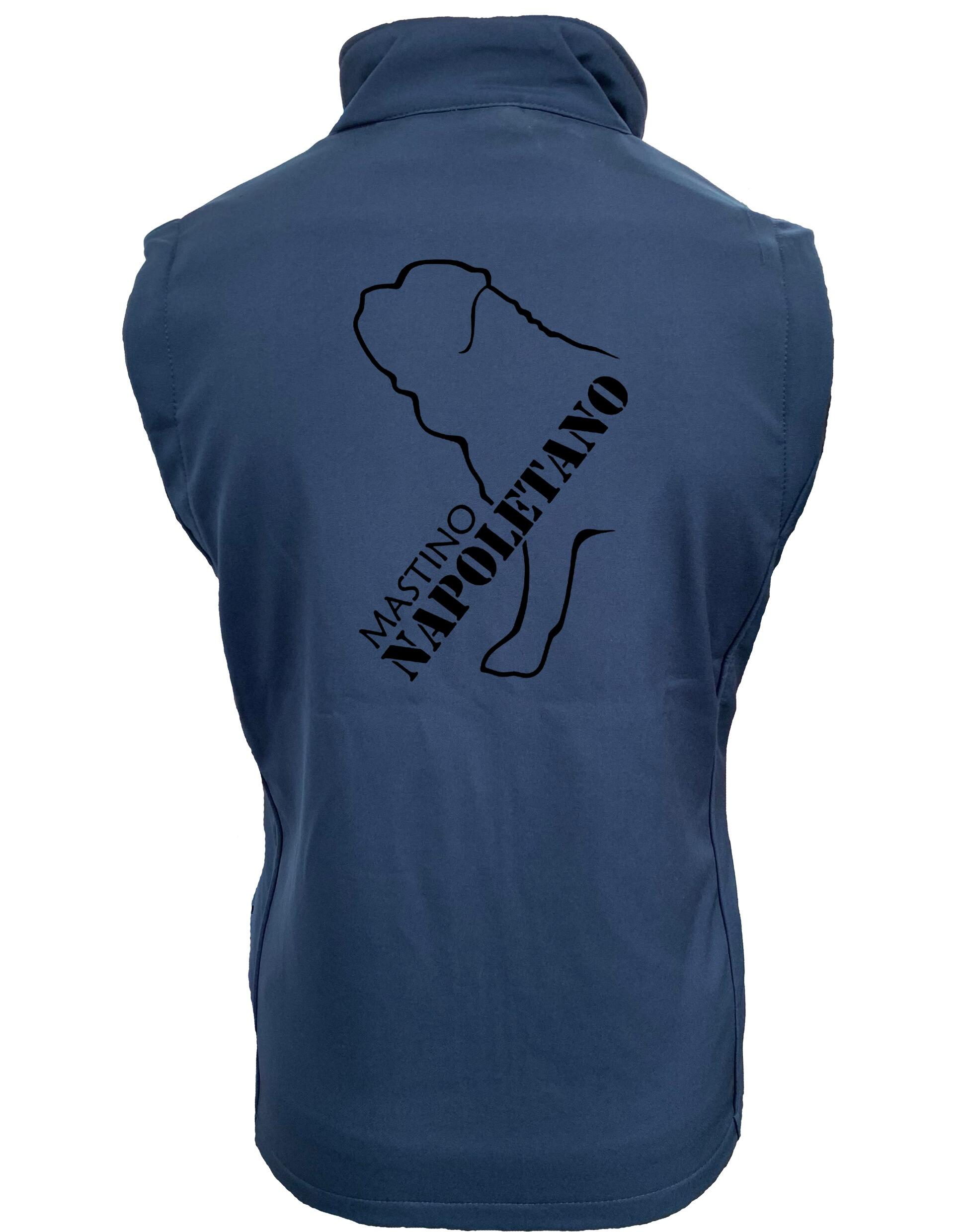 Mastino Napoletano Unisex Softshell Jacket featuring exclusive breed artwork, water-resistant fabric, and fleece-lined warmth for stylish comfort.