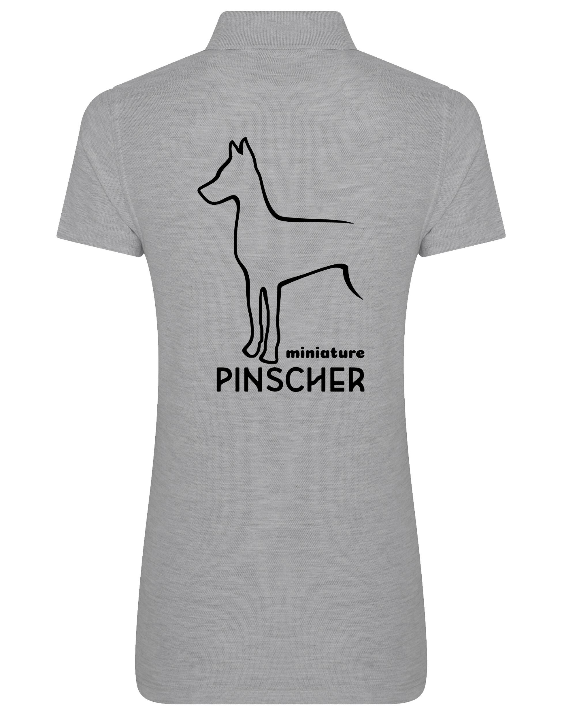 Miniature Pinscher Women's Cotton Polo with exclusive breed design, breathable fabric, and a flattering feminine fit for all-day comfort and style.