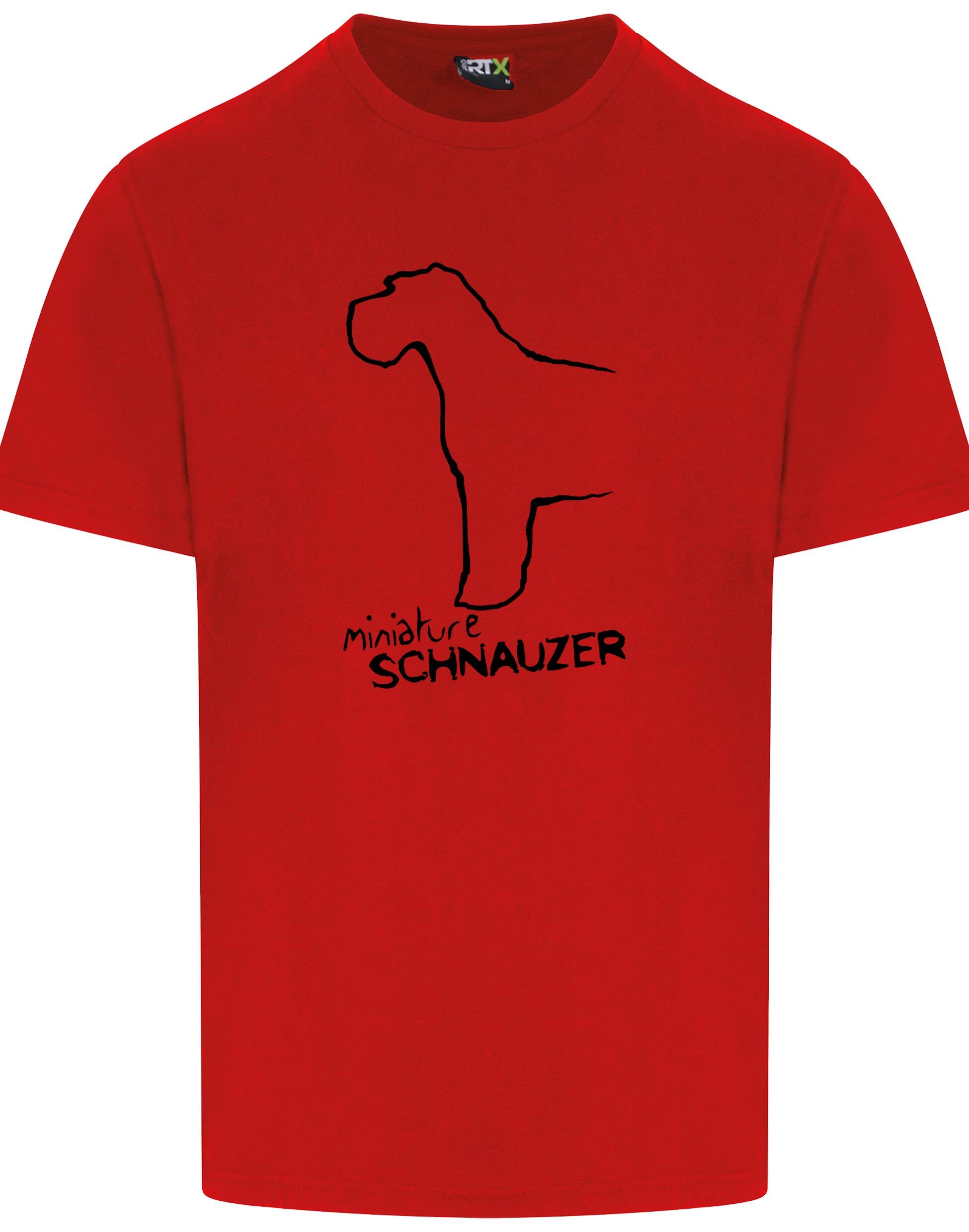 Miniature Schnauzer Unisex Roundneck T-Shirt featuring exclusive breed artwork, breathable cotton fabric, and a relaxed fit for everyday comfort.