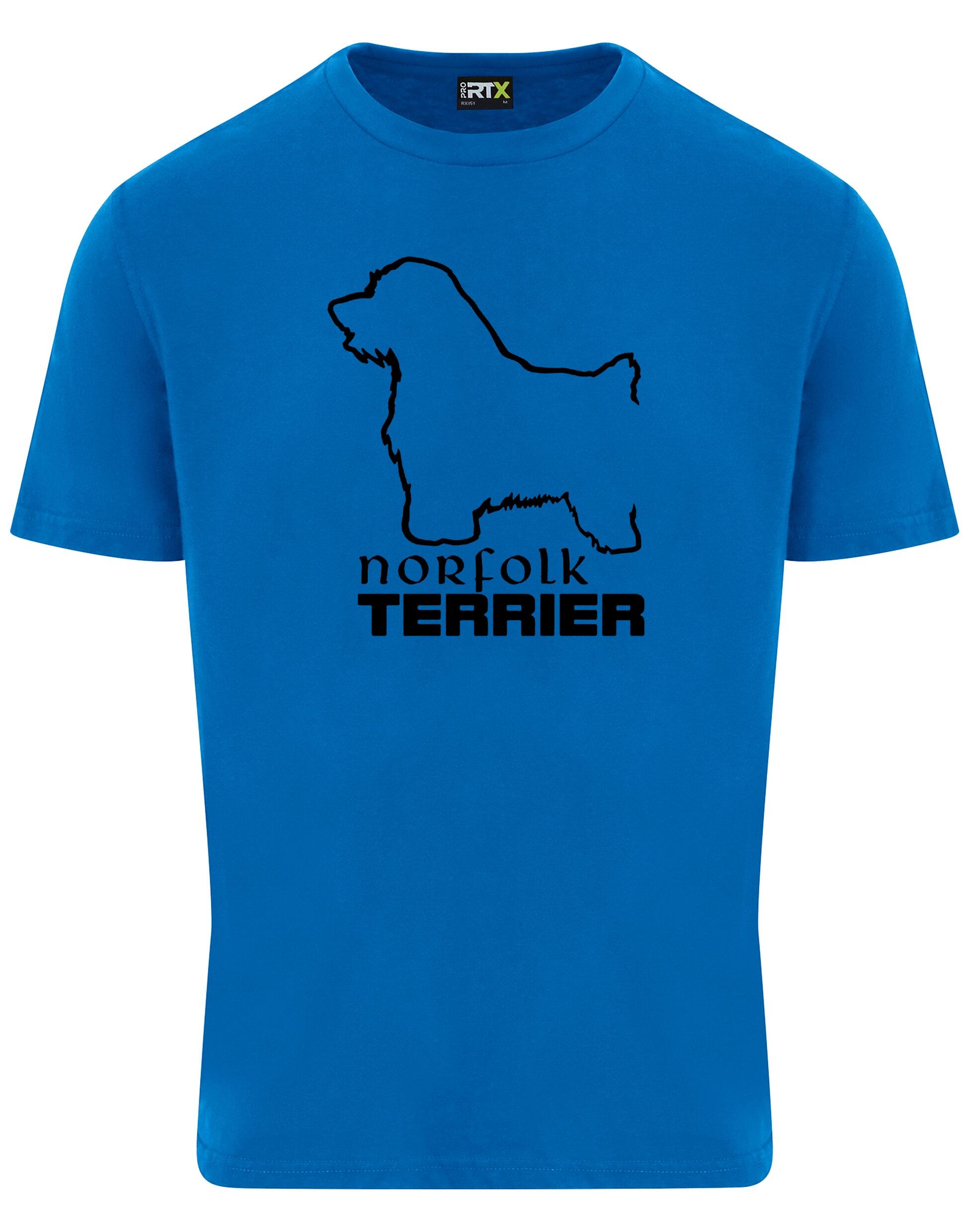 Norfolk Terrier Unisex Roundneck T-shirt featuring exclusive breed artwork, premium cotton fabric, a relaxed unisex fit, and a stylish round neckline. Perfect for casual wear, breed events, or everyday comfort for Norfolk Terrier lovers.