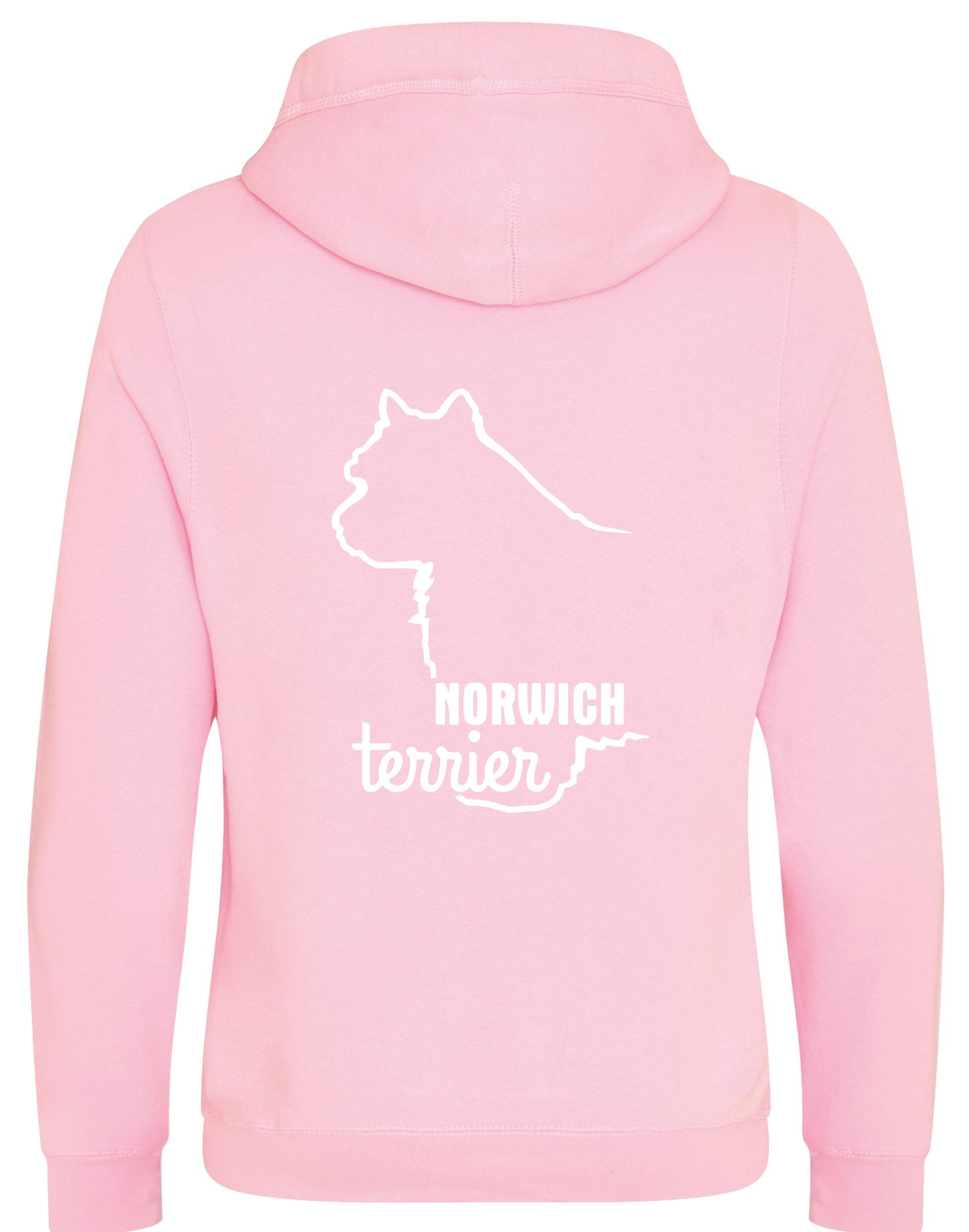 Norwich Terrier Crossneck Pullover Hoodie featuring exclusive breed artwork, soft fleece lining, kangaroo pocket, and stylish crossneck hood. Designed for warmth, comfort, and Norwich Terrier lovers—perfect for dog walks, breed events, or casual wear.