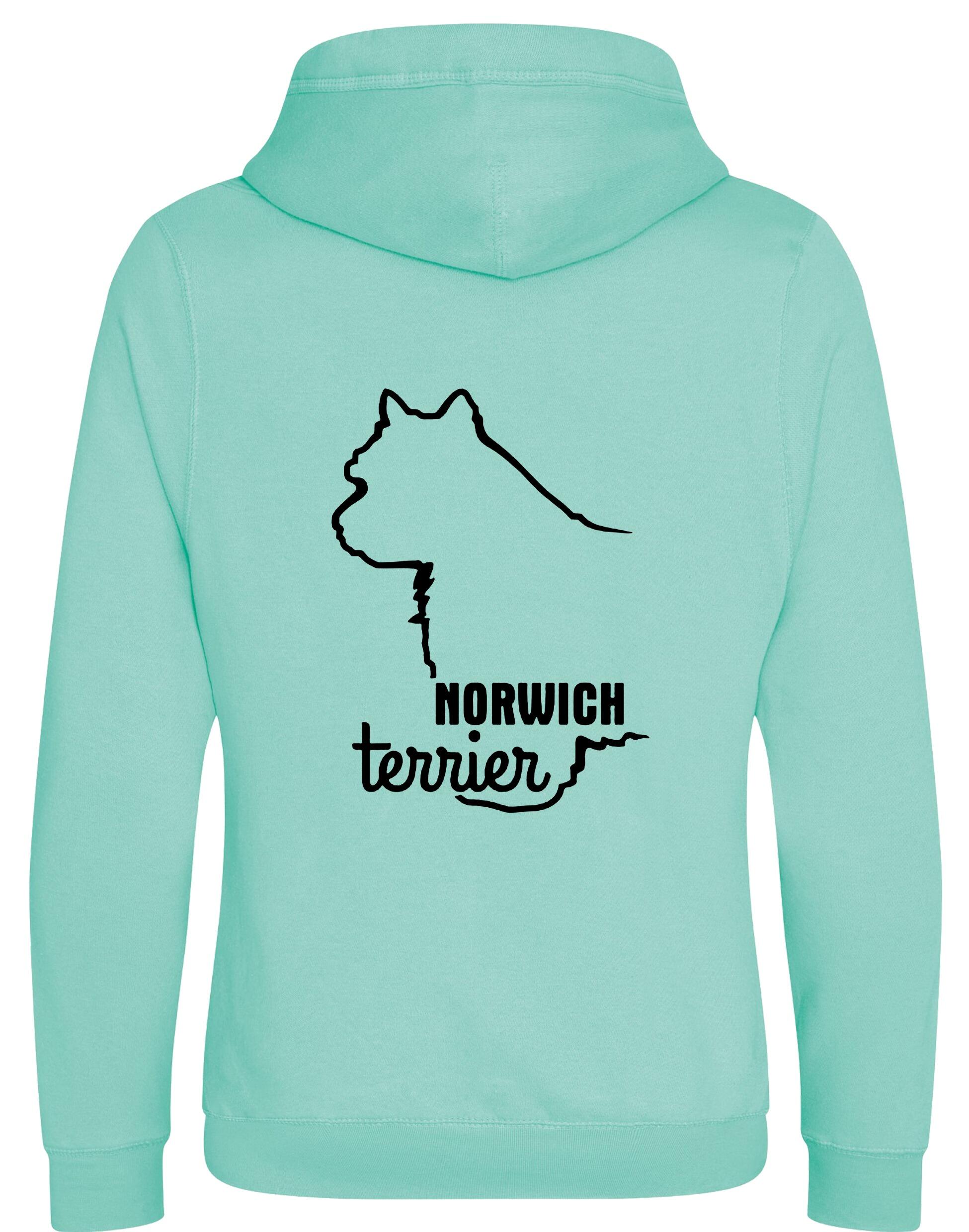 Norwich Terrier Crossneck Pullover Hoodie featuring exclusive breed artwork, soft fleece lining, kangaroo pocket, and stylish crossneck hood. Designed for warmth, comfort, and Norwich Terrier lovers—perfect for dog walks, breed events, or casual wear.