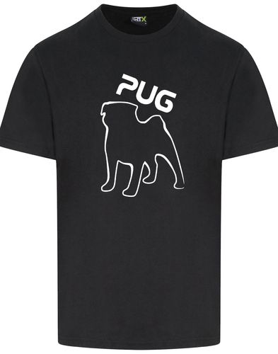 Unisex Pug (Outline) Roundneck T-shirt featuring exclusive outline artwork, crafted from premium breathable cotton for all-day comfort and a relaxed, stylish fit, perfect for Pug enthusiasts.