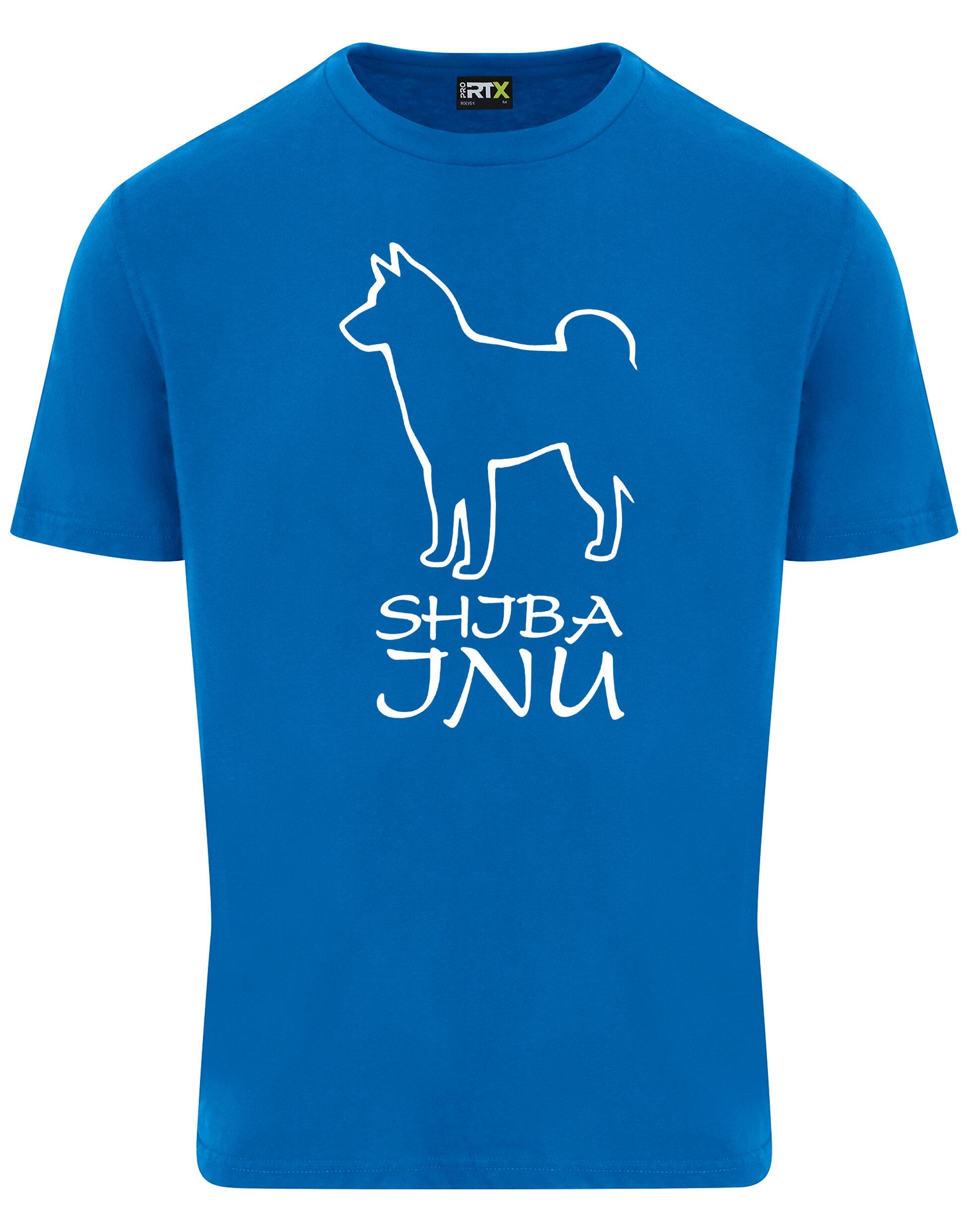Unisex roundneck T-shirt featuring an exclusive Shiba Inu design on the front, made from soft breathable cotton for all-day comfort and suitable for both men and women.