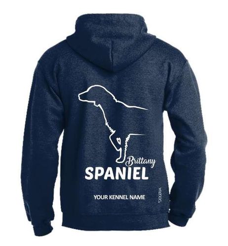 Brittany Spaniel Dog Breed Hoodie Full Zipped Women's & Men's Styles Exclusive Dogeria Design