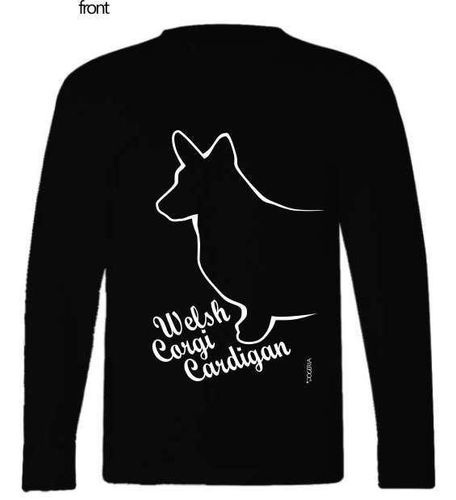 Corgi Welsh Cardigan T-Shirt Adult Long-Sleeved Premium Cotton