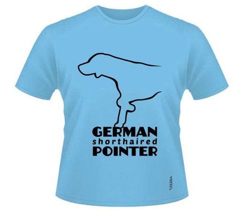 German Shorthaired Pointer T-Shirts Roundneck Cotton