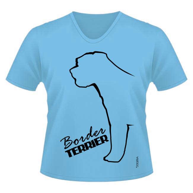 Border Terrier Women's V Neck T-shirt Premium Cotton