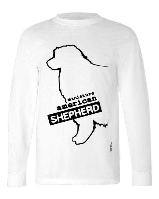 Miniature American Shepherd T-Shirts Adult Long-Sleeved Cotton