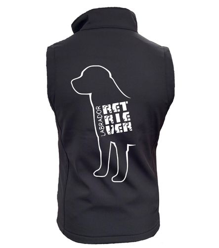 Labrador Retriever Dog Breed Design Softshell Gilet Full Zipped Women's & Men's Styles