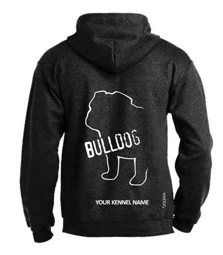 Bulldog Dog Breed Design Pullover Hoodie Adult Single Colour