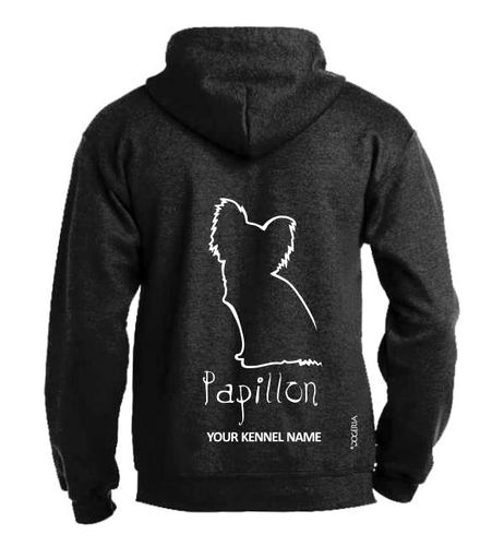 Papillon Dog Breed Design Pullover Hoodie Adult Single Colour