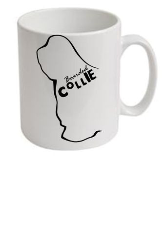 Bearded Collie Dog  Breed Design Ceramic Mug
