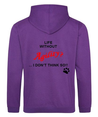 Life without Agility Design on a Purple Pullover Hoodie