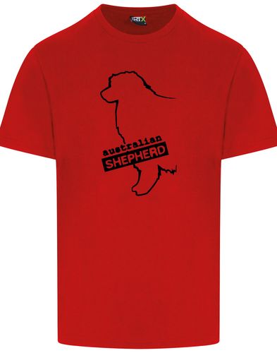 Unisex Australian Shepherd T-Shirt Red (Black)