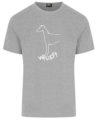 Unisex Whippet Roundneck T-Shirt Heather Grey (White)