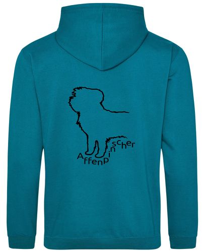 Unisex Affenpinscher Pullover Hoodie Jade (Black)
