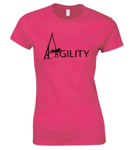 Female Agility Roundneck T-Shirt Pink (Black)