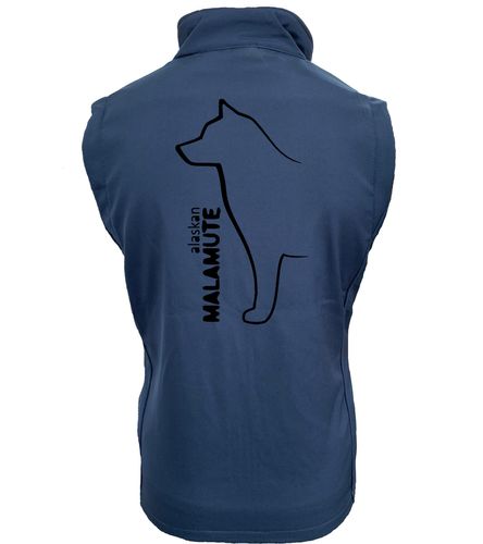 Female Alaskan Malamute Softshell Jacket Navy Royal (Black)