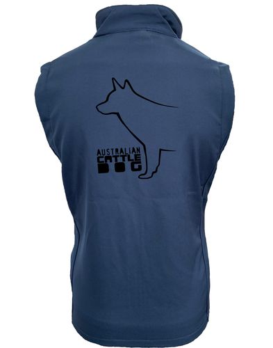 Unisex Australian Cattle Dog Softshell Gilet Navy Navy (Black)
