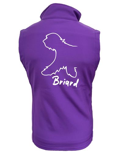 Unisex Briard Softshell Gilet Purple (White)