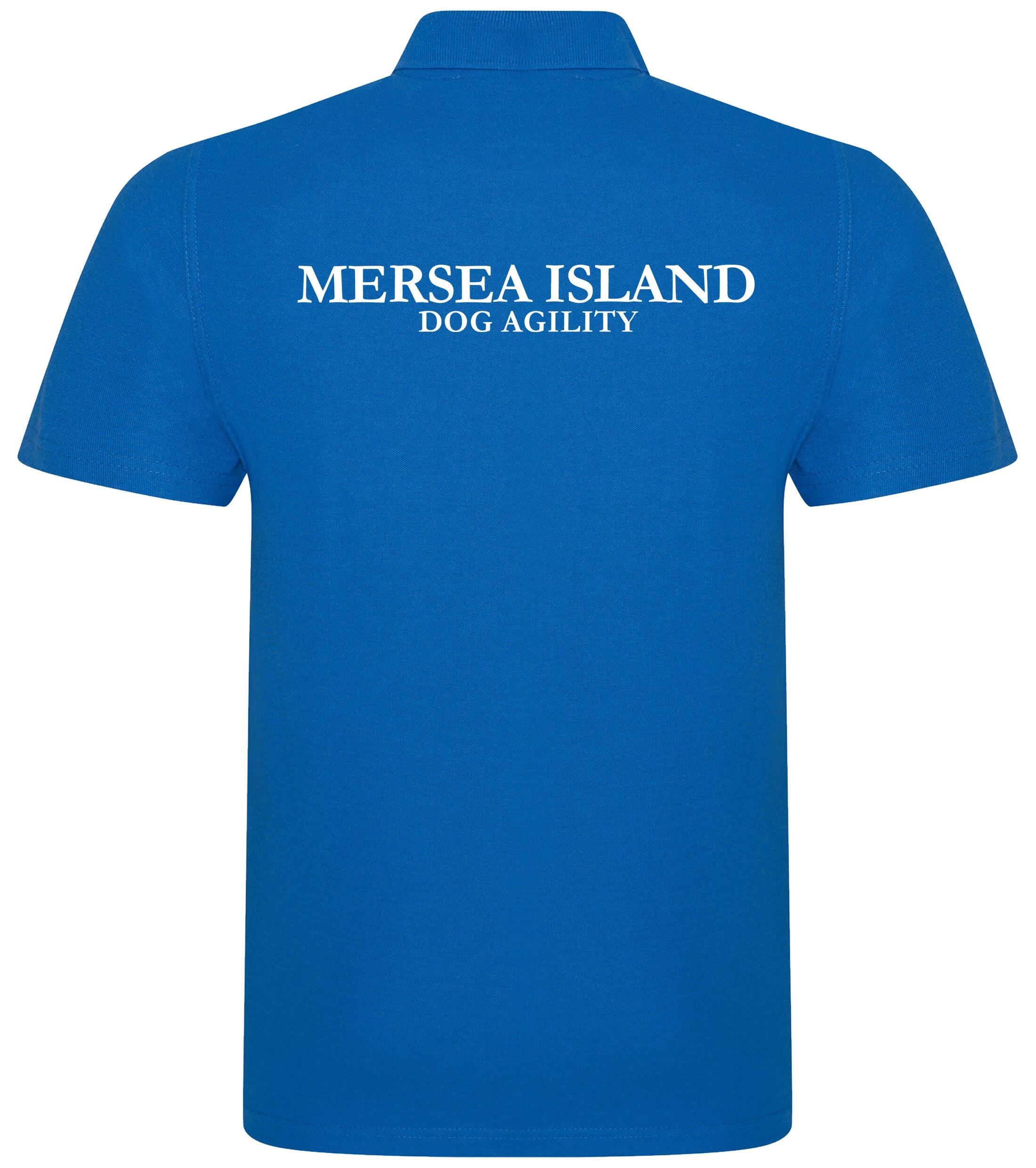 Mersea Island Dog Agility Cotton Polo Sapphire Blue